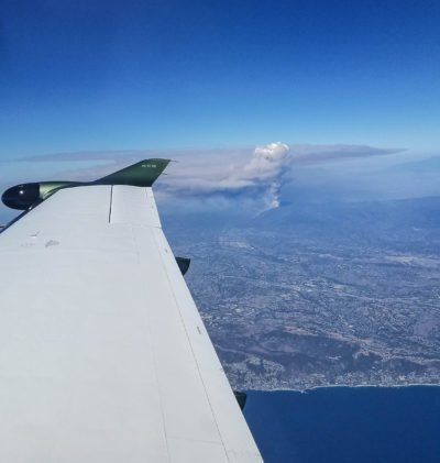 Josh Flying to Project Site
